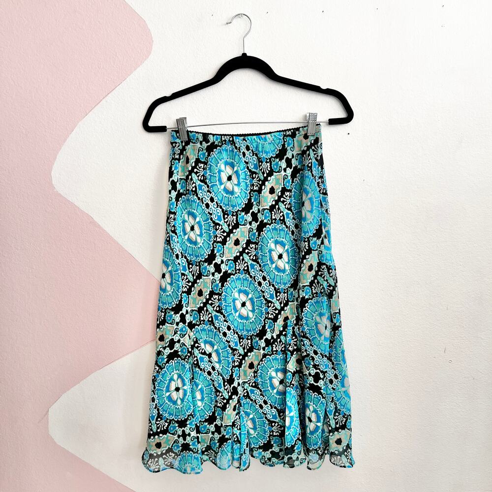 East 5th Blue Floral Maxi Skirt Fairy Grunge Boho Vintage 90s 2000s Small